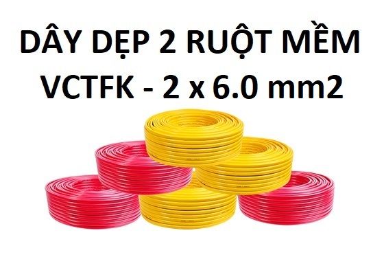 Dây cáp điện VCTFK 2X6.0 Cadisun Dây cáp điện VCTFK 2X6.0 Cadisun