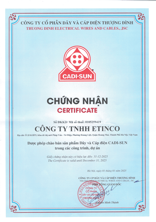 chung nhan phan phoi chinh hang cua cadisun